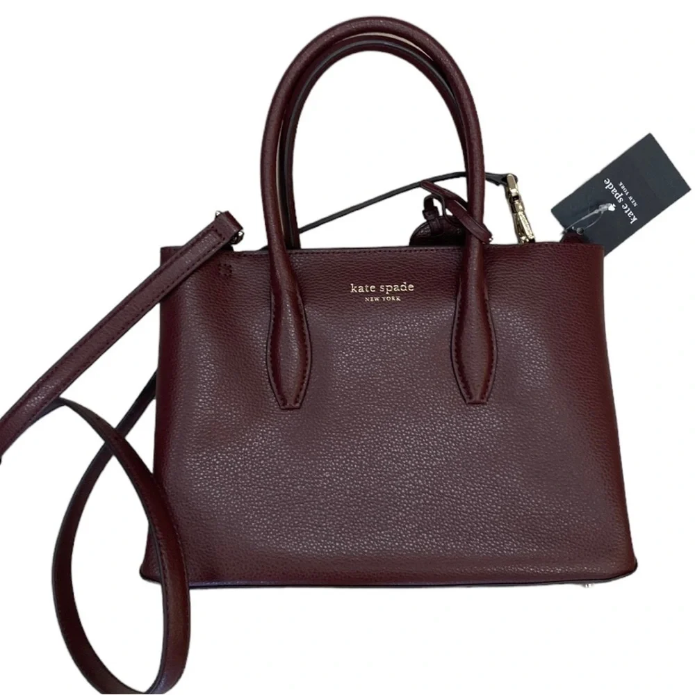 NWT Kate Spade Eva Small Top Zip Satchel in Cherrywood Red - Picture 2 of 14